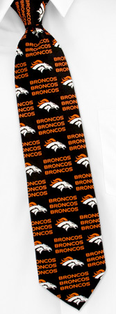 NFL Denver Broncos Grid Tie by NFL -  Black Polyester