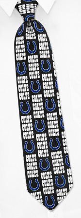 NFL Indianapolis Colts Grid Tie by NFL -  Black Polyester