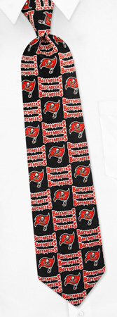 NFL Tampa Bay Buccaneers Grid Tie by NFL -  Black Polyester