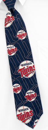 Minnesota Twins Logo - MLB Minnesota Twins Big Logo By MLB Blue Silk Ties