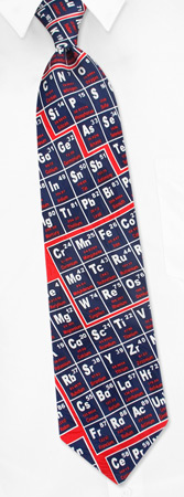 Periodic Table Tie by RM Style - Navy blue Silk