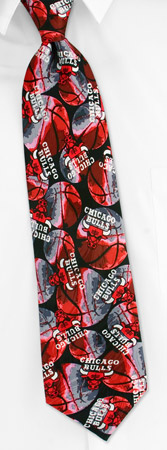 Chicago Sports - NBA Chicago Bulls By NBA Black Silk Ties