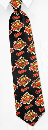 MLB Baltimore Orioles Tie by MLB -  Black Silk
