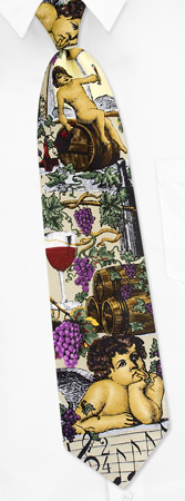 Antique Wine Array Tie by RM Style - Multicolor Silk