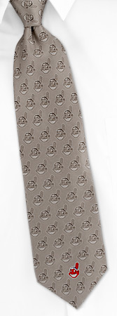 MLB Cleveland Indians Tonal by MLB silver silk ties