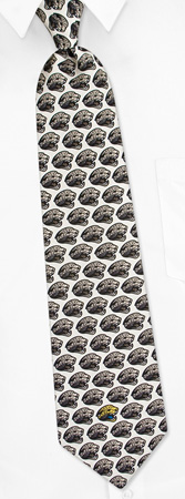 Nfl Teams - NFL Jacksonville Jaguars Tonal Logo By NFL Off White Silk Ties