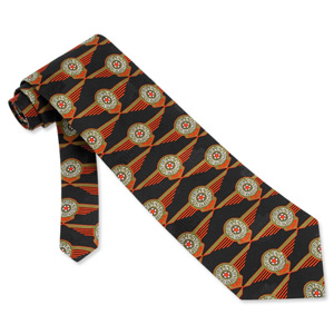 HD Fat Boy Logo Repeat Tie by Harley Davidson -  Black Silk