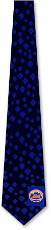 Baseball Diamonds - MLB New York Mets Diamonds By MLB Black Silk Ties