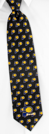 Basketball - NBA Indiana Pacers Logo By NBA Black Silk Ties