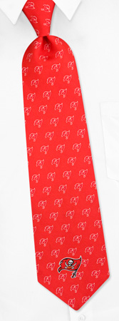 NFL Tampa Bay Buccaneers Color Tonal Tie by NFL -  Red Silk