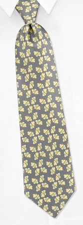 Man Woman Repeat by John Lennon Signature gray silk ties