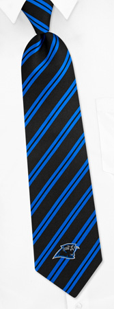 NFL Carolina Panthers Stripe Tie by NFL -  Black Silk