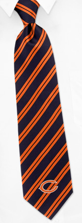 NFL Chicago Bears Stripe Tie by NFL -  Navy blue Silk