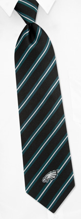 NFL Philadelphia Eagles Stripe Tie by NFL -  Black Silk