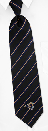 NFL St Louis Rams Stripe Tie by NFL -  Black Silk
