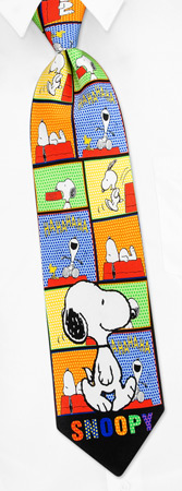 Snoopy Comics by Peanuts Gang multicolor silk ties