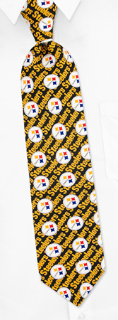 NFL Pittsburgh Steelers Boys Tie by NFL -  Black Silk