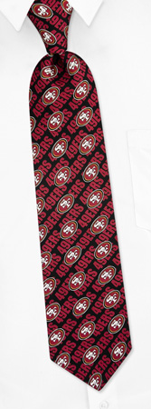 NFL San Francisco 49ers Boys Tie by NFL -  Black Silk