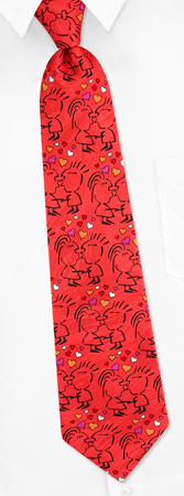 Loves First Kiss by Keith Daniels red silk ties