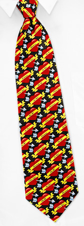 Valentines Hearts Tie by Keith Daniels -  Black Silk