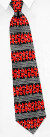 Happy Hearts by Keith Daniels black silk ties