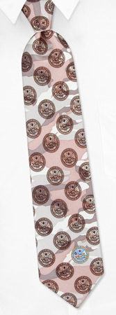 Army Crest Repeat Desert Camo Silk Tie
