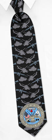 Army Crest by Wild Ties black silk ties