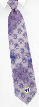 USAF Crest Repeat with Clouds by Wild Ties blue silk ties