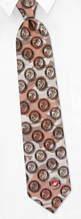 USMC Crest Repeat Desert Camo by Wild Ties multicolor silk ties