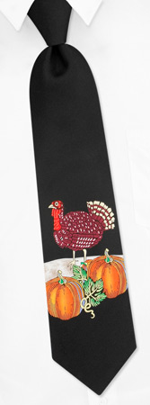 Wildties.com:Men's Turkey Time Silk Ties by Wild Ties Black + FREE Neckties How to Tie a Tie Book only $3.16 + shipping