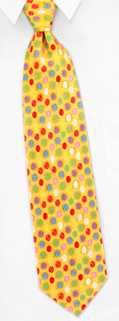 Easter Eggs Tie by Wild Ties -  Yellow Silk
