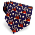 Golf Pro navy blue silk extra long ties