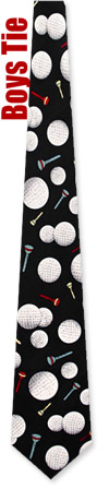 Golf by Wild Ties black silk boys ties