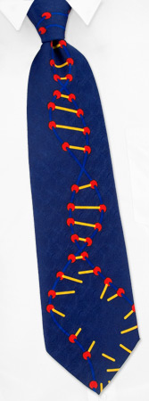 DNA Tie by Fun Ties -  Navy blue Microfiber