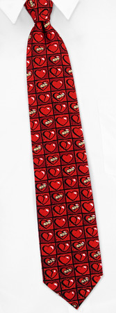 Broken Hearts by NovelTies red microfiber ties