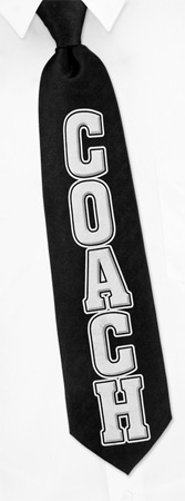 Basketball Coach - Coach XL By Wild Ties Black Polyester Ties