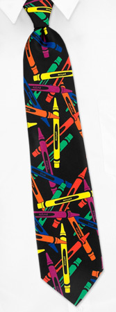 Black Tie - Coloring Is Fun By Wild Ties Black Polyester Extra Long Ties