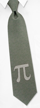 PI To The 50th Decimal Extra Long Tie by Mr. G33K -  Green Silk