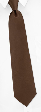 Cocoa Brown Tie by Elite Solid -  Brown Silk