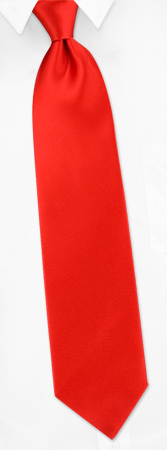 Candy Apple Red Tie by Elite Solid -  Red Silk