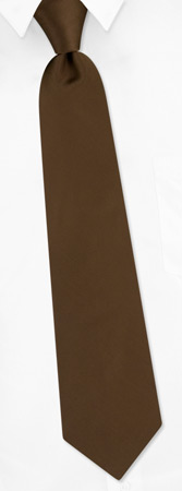 Chestnut Tie by Elite Solid -  Brown Silk