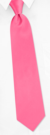 Fuchsia Extra Long Tie by Elite Solid -  Pink Silk