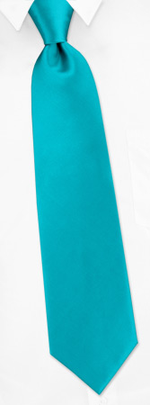 Turquoise Extra Long Tie by Elite Solid -  Turquoise Silk