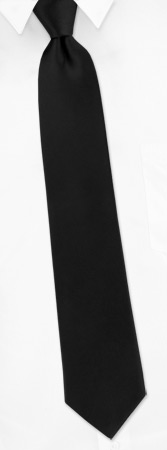 Black Boys Tie by Elite Solid -  Black Silk