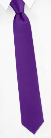 Royal Purple Boys Tie by Elite Solid -  Purple Silk