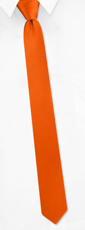 Burnt Orange Boys Tie by Elite Solid -  Orange Silk