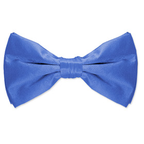 Blue Tuxedo - Cornflower Blue By Elite Solid Blue Silk Pretied Bowties