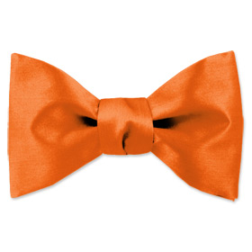 Orange Tuxedos - Orange Dream By Elite Solid Orange Silk Freestyle Bowties