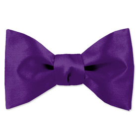 Purple Tuxedo - Royal Purple By Elite Solid Purple Silk Freestyle Bowties