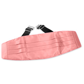 Pink Tuxedo - Peony Pink By Elite Solid Pink Silk Cummerbunds